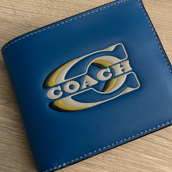 Blue Leather Coach Wallet - Picture 3 of 7